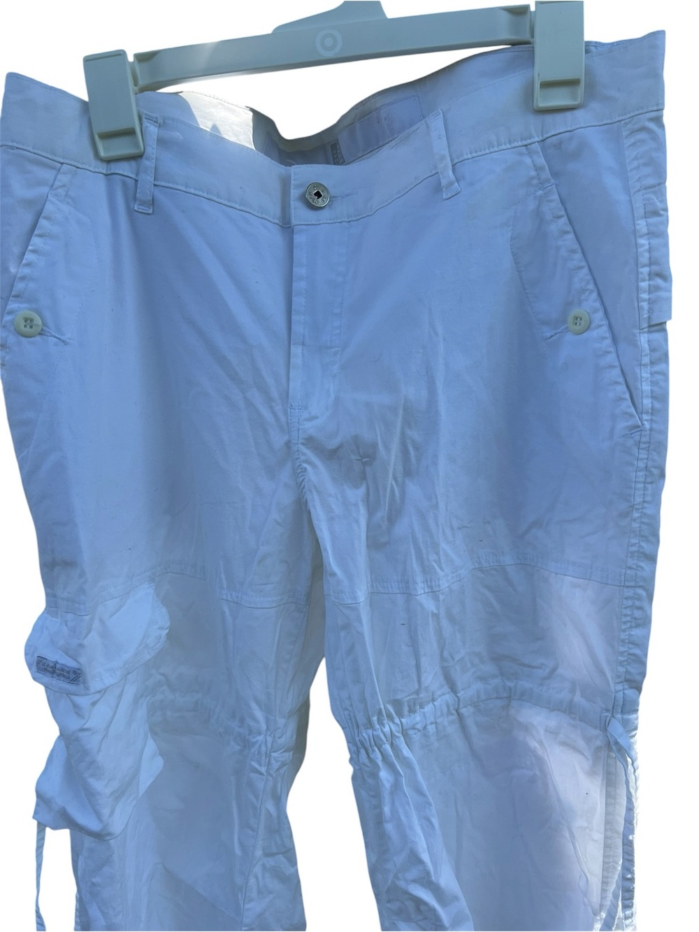 vintage Girbaud white Cargo Drawstring Pants